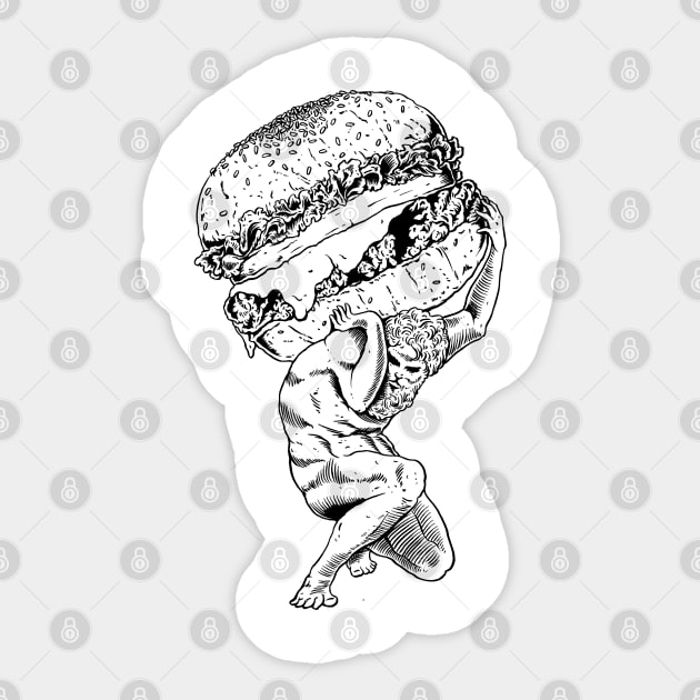 Atlas Burger Sticker by popcornpunk